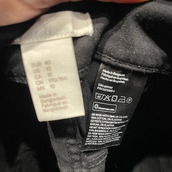 Vintage y2k Super High Waist Mom Denim Culottes Skinny Pants Jeans Slim Rave - Picture 3 of 7